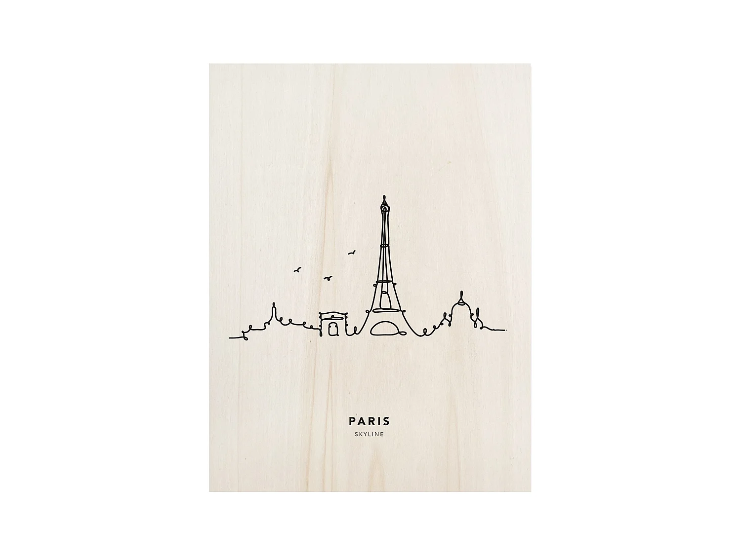 Cuadro de madera Paris Skyline
