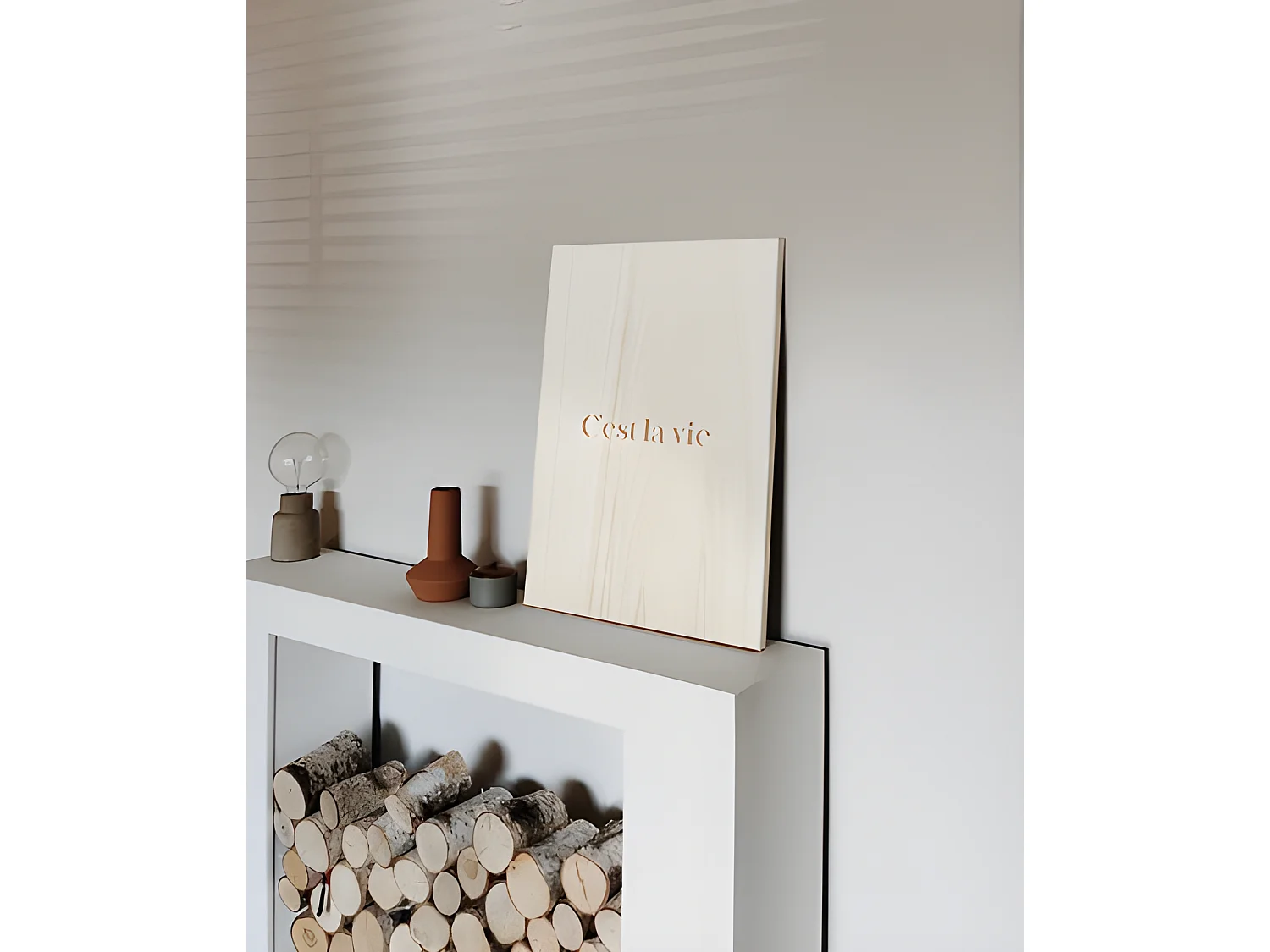 Cuadro de madera C'est la vie Red