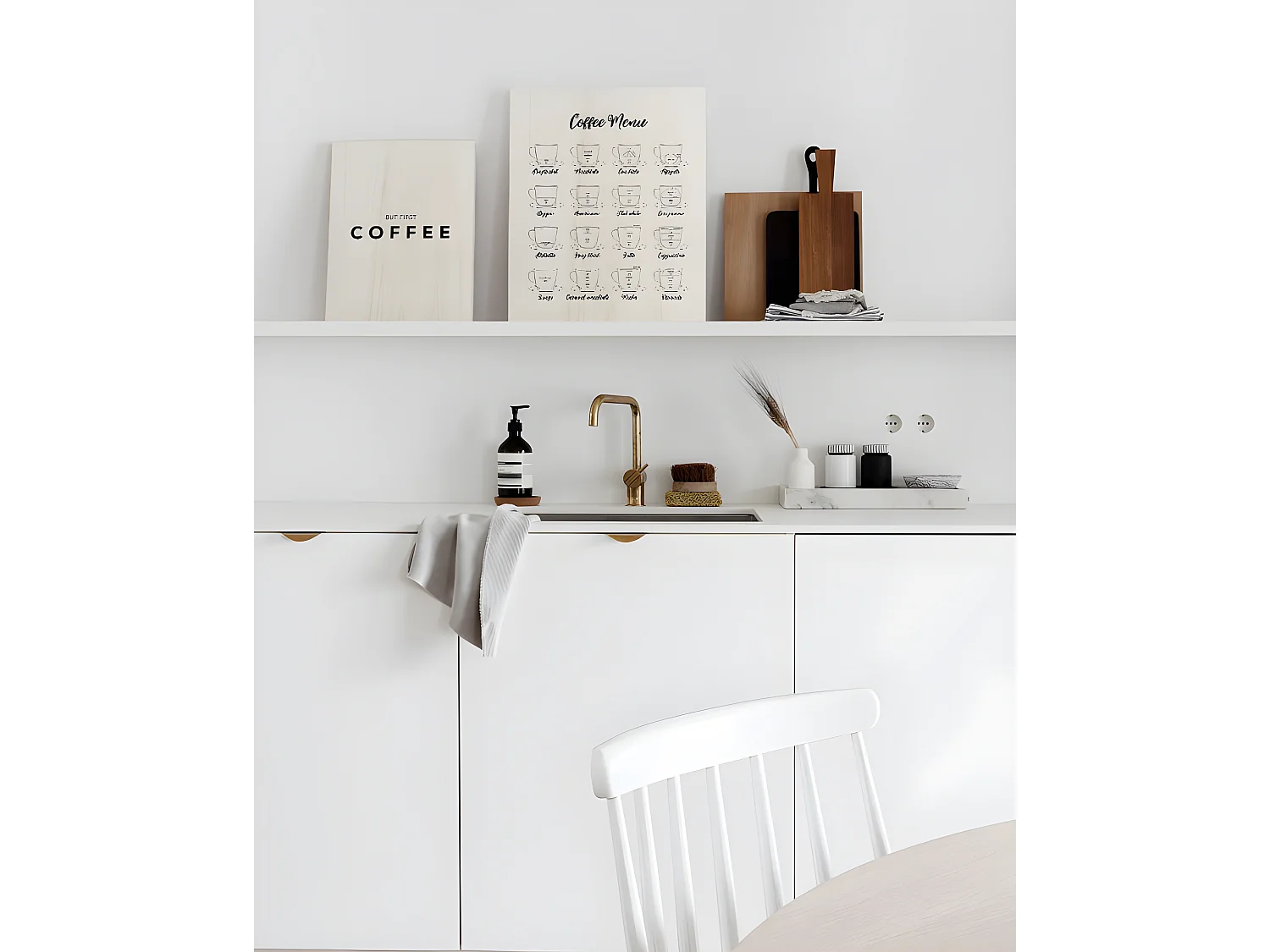 Cuadro de madera Coffee Menu