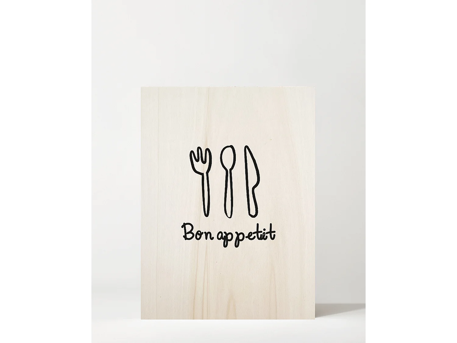 Cuadro de madera Bon appetit