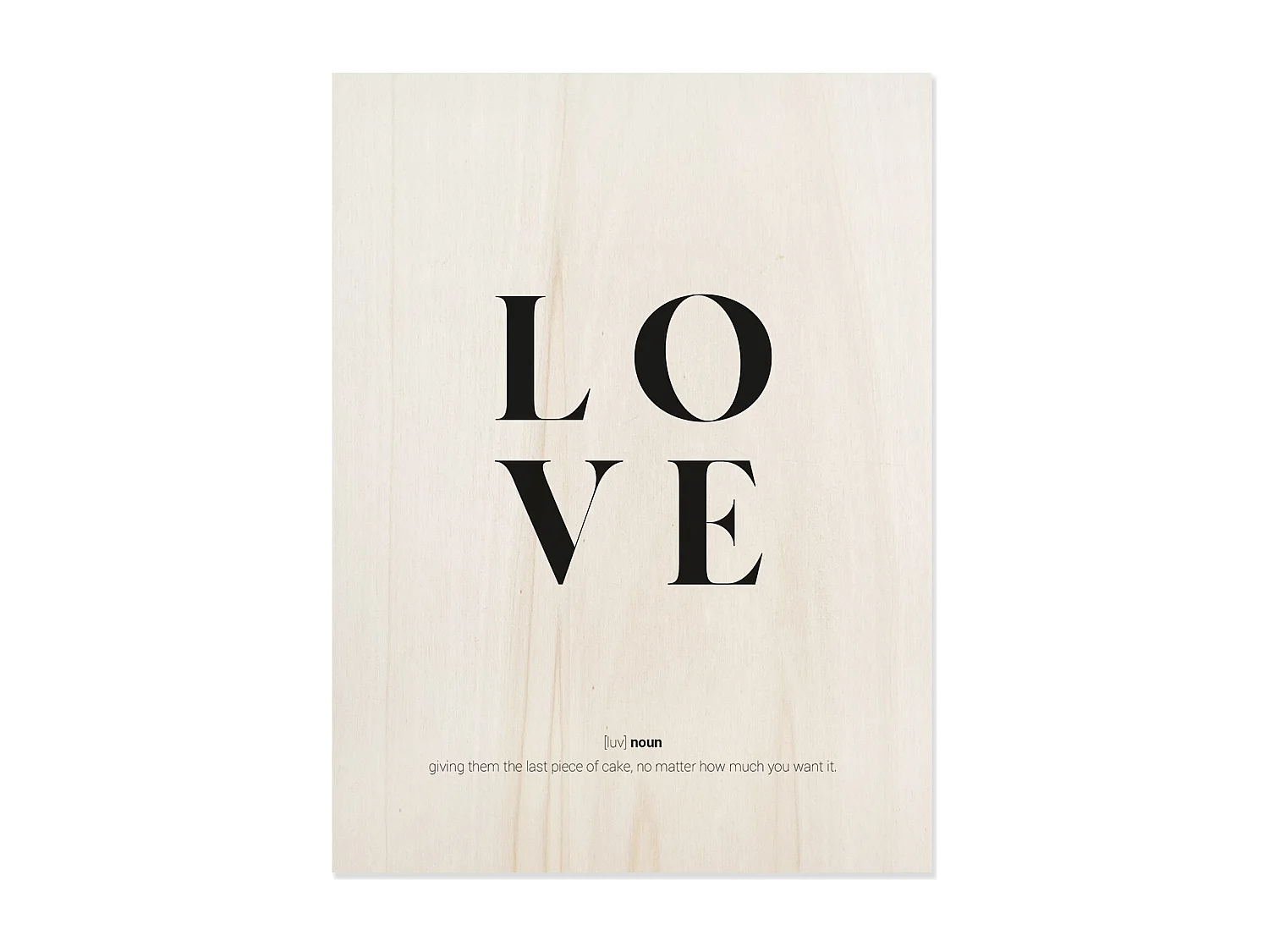 Cuadro de madera Love definition