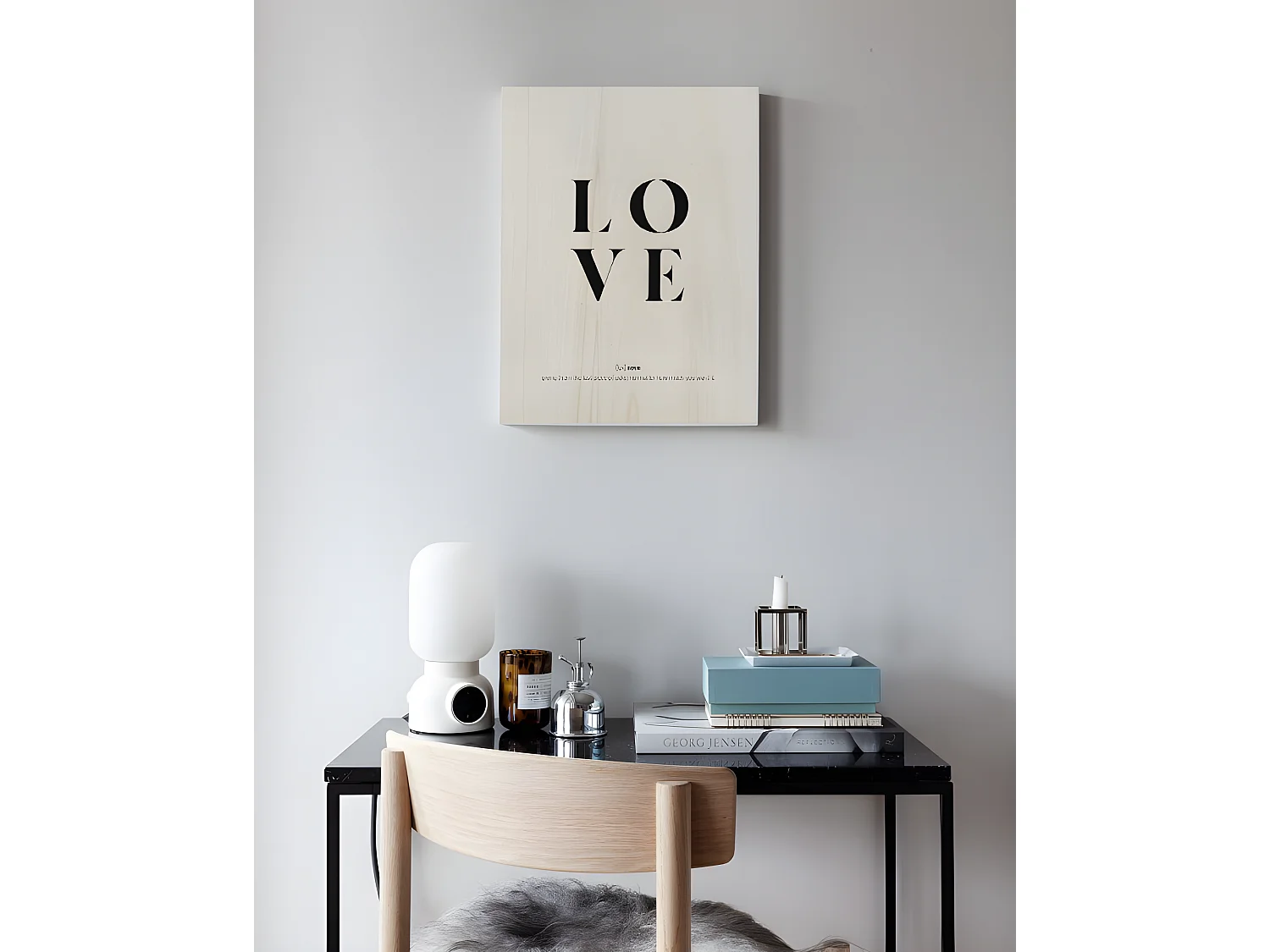 Cuadro de madera Love definition