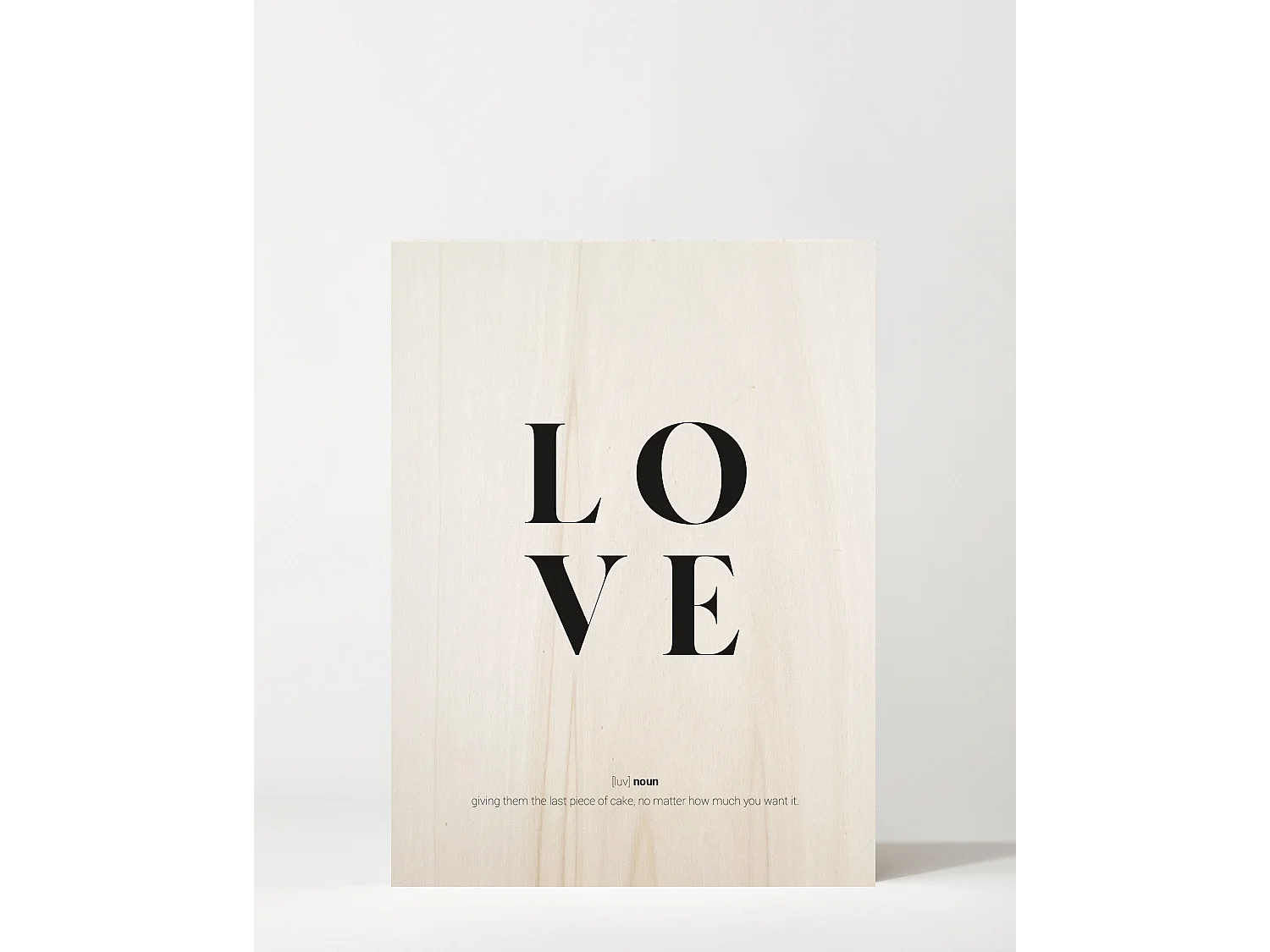 Cuadro de madera Love definition