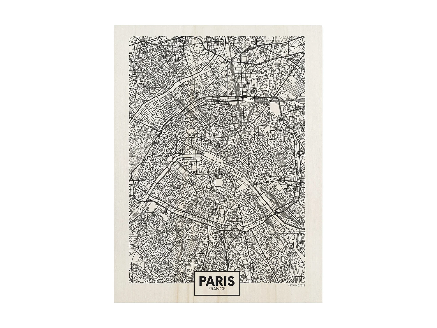 Cuadro de madera Paris