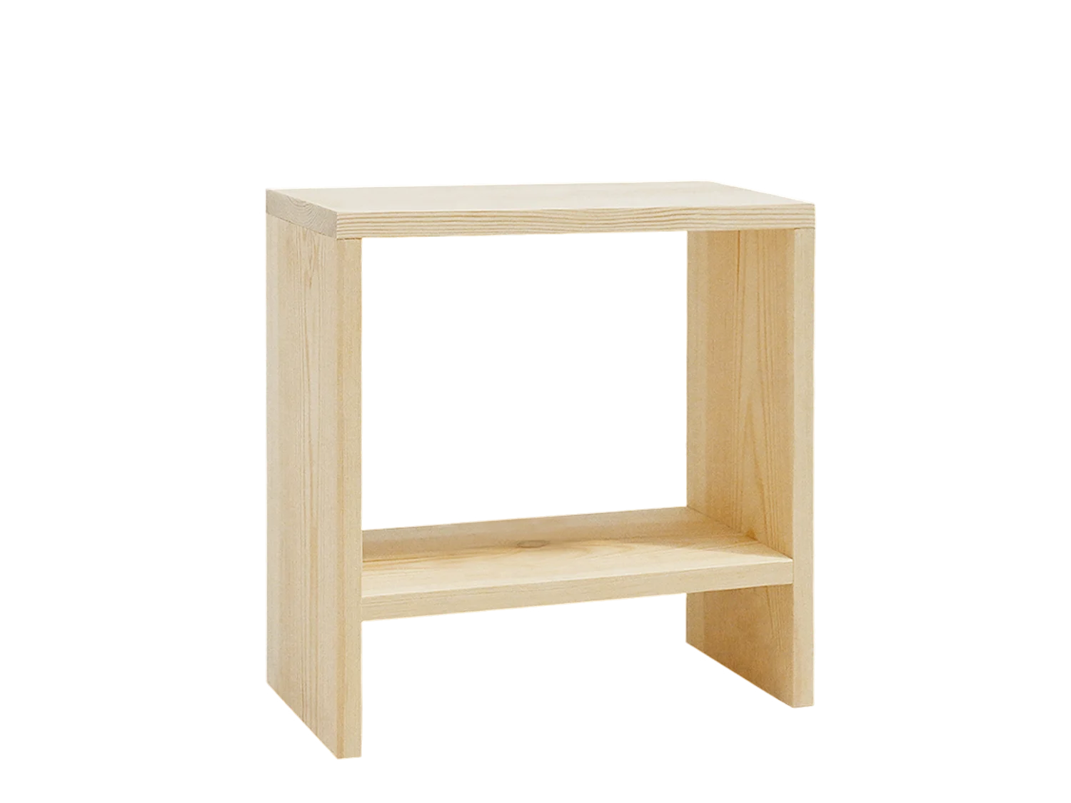 Mesita de noche de madera maciza en tono natural de 40x20cm - MELLER - DECOWOOD