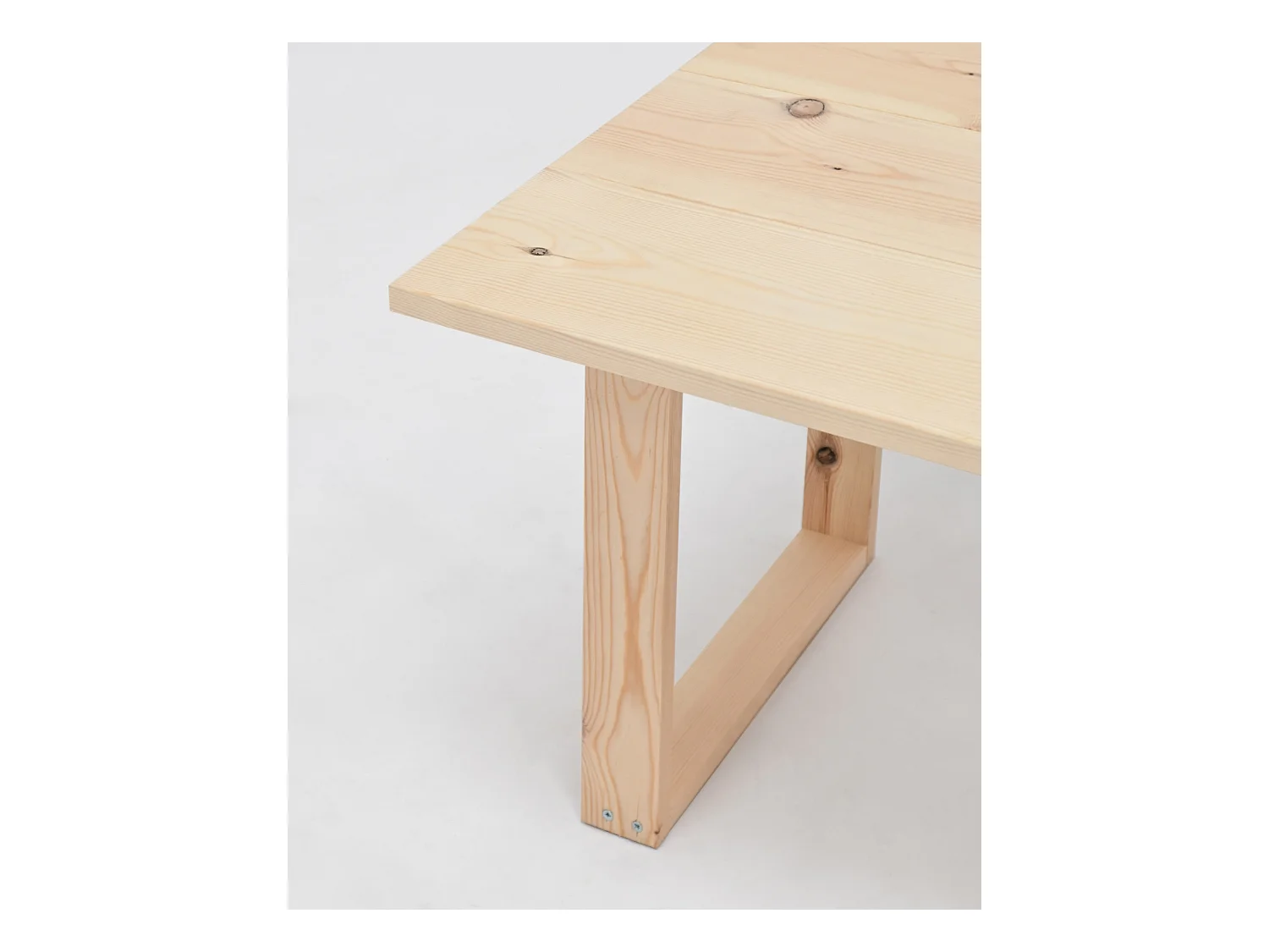 Tavolo basso rettangolare in legno massello in tono naturale 120x45cm - BIELSA - DECOWOOD