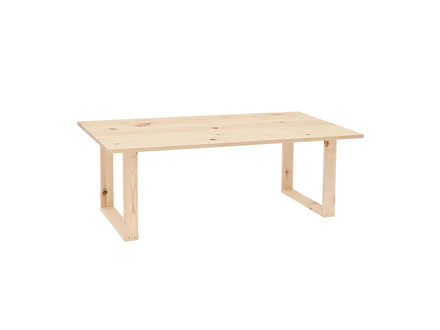 Table basse en bois de pin naturelle 120x45cm - BIELSA - DECOWOOD