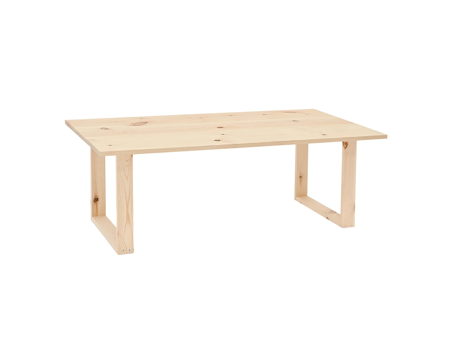 Table basse en bois de pin naturelle 120x45cm - BIELSA - DECOWOOD