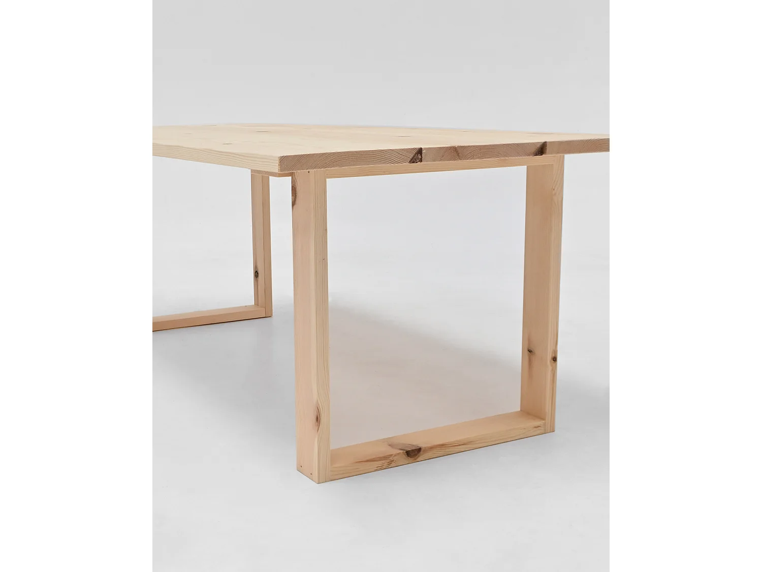 Table basse en bois de pin naturelle 120x45cm - BIELSA - DECOWOOD