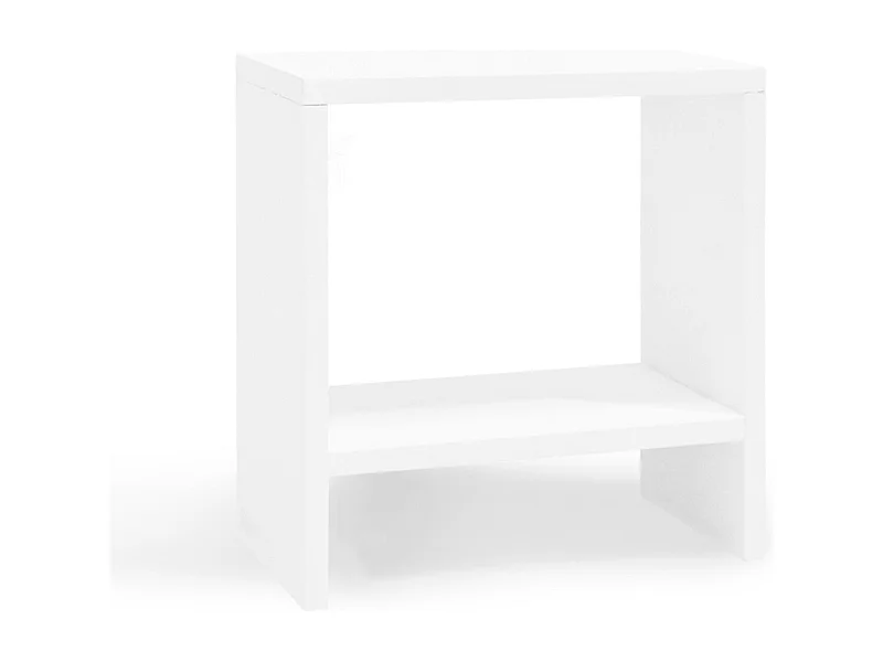 Comodino in legno massello in tono bianco 20x40cm - MELLER - DECOWOOD
