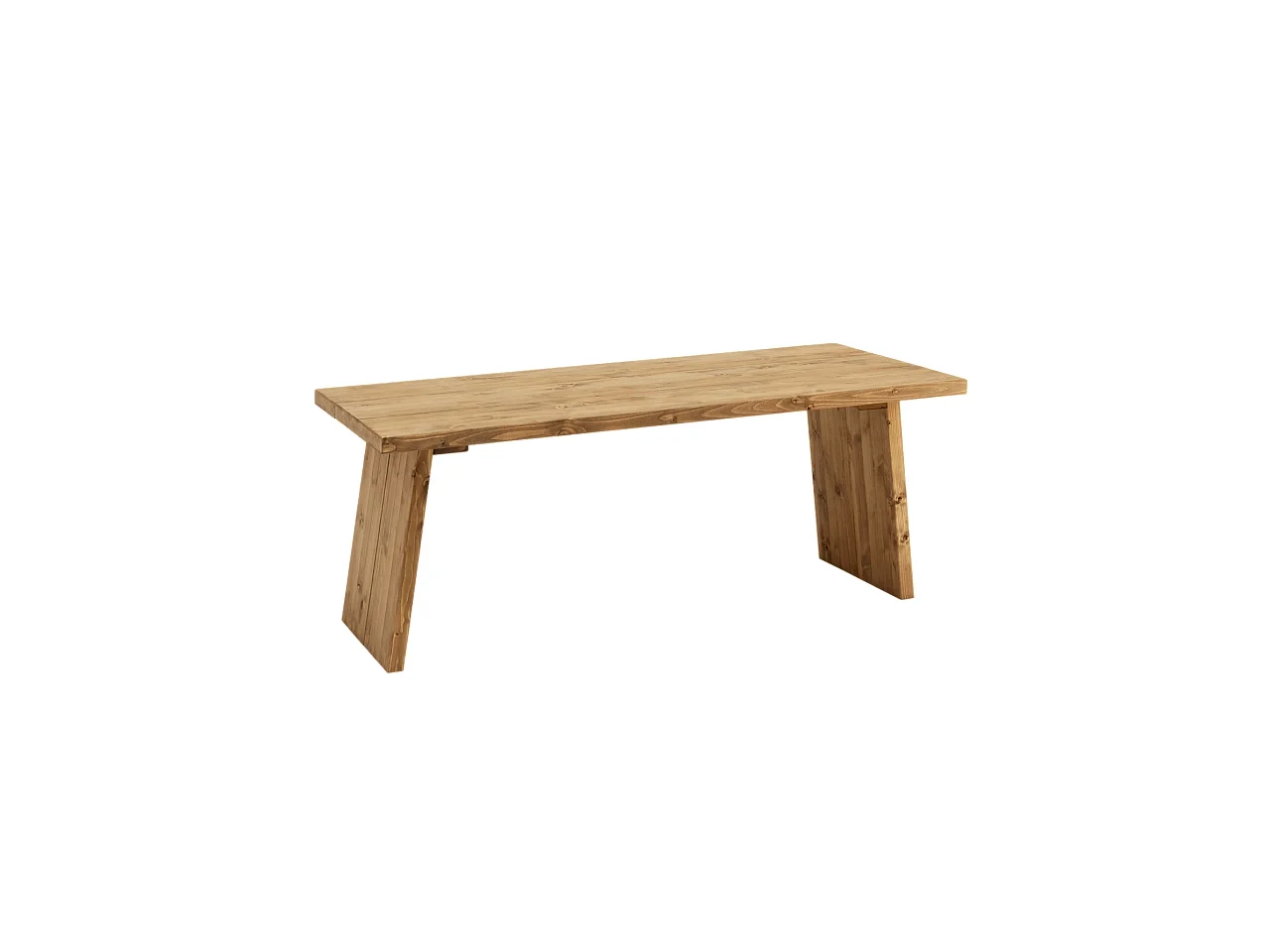 Table basse en bois de pin vieilli 120x45cm - FRIDA - DECOWOOD