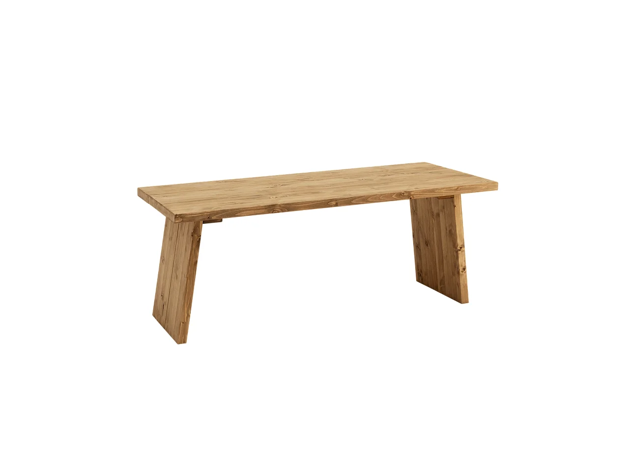 Table basse en bois de pin vieilli 120x45cm - FRIDA - DECOWOOD