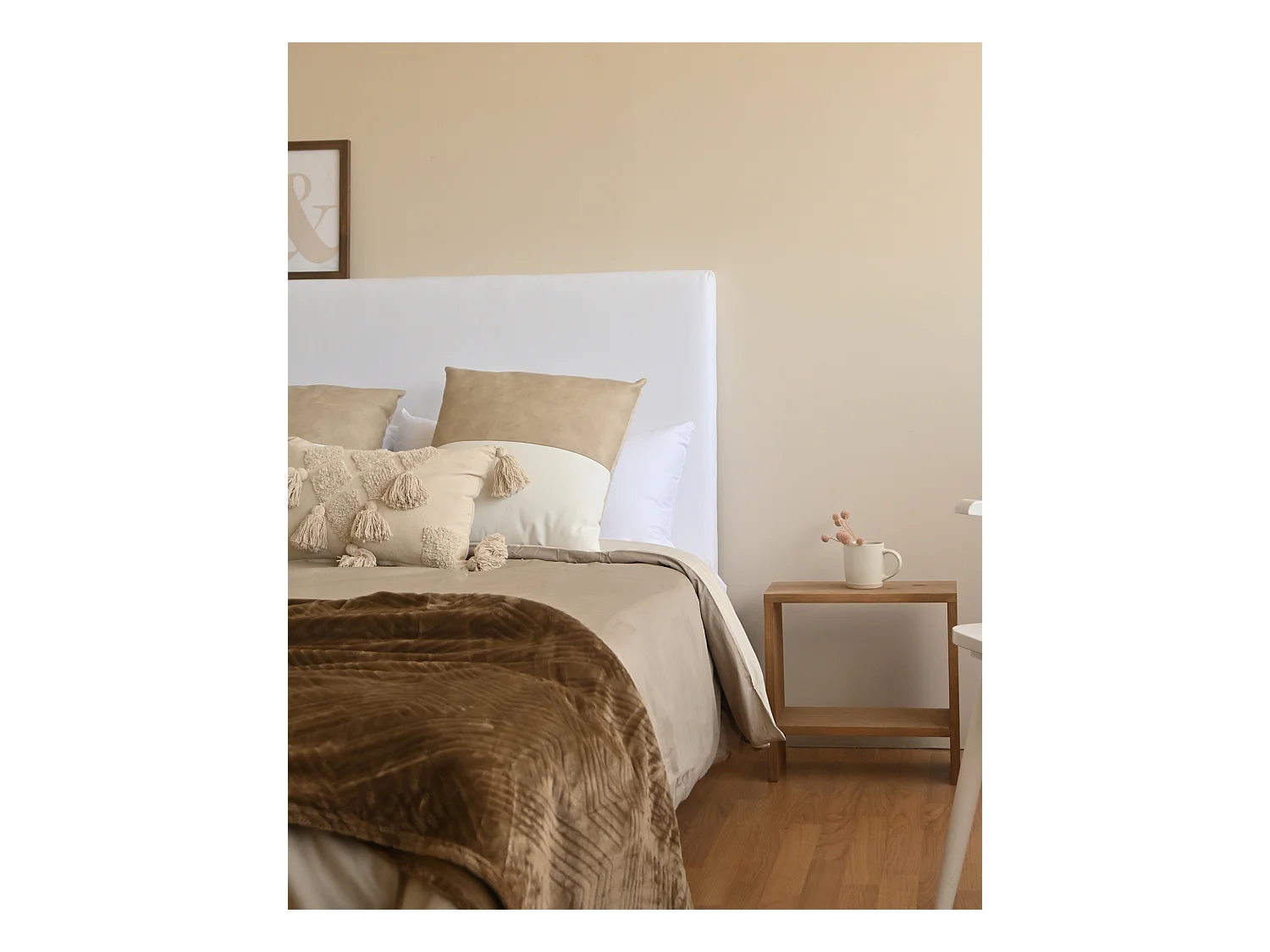 Comodino in legno massello in tono rovere scuro 20x40cm - MELLER - DECOWOOD