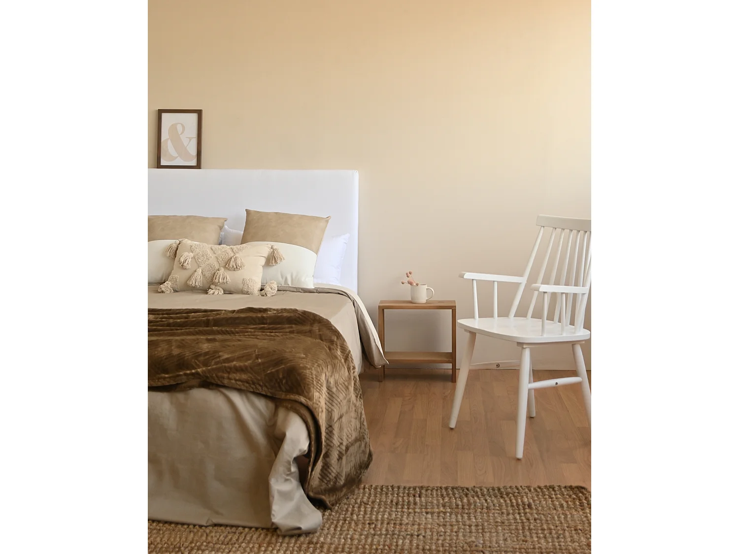 Comodino in legno massello in tono rovere scuro 20x40cm - MELLER - DECOWOOD