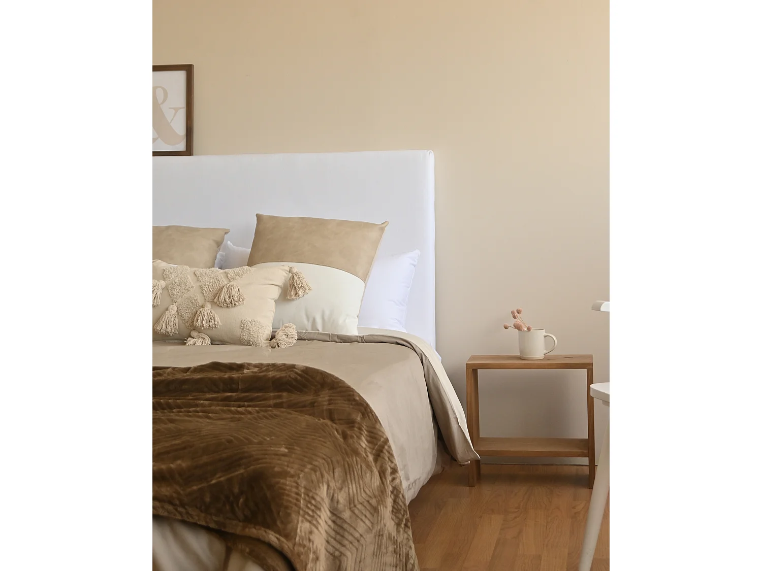 Comodino in legno massello in tono rovere scuro 20x40cm - MELLER - DECOWOOD