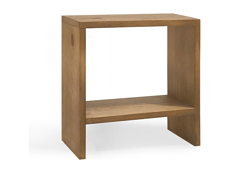 Comodino in legno massello in tono rovere scuro 20x40cm - MELLER - DECOWOOD