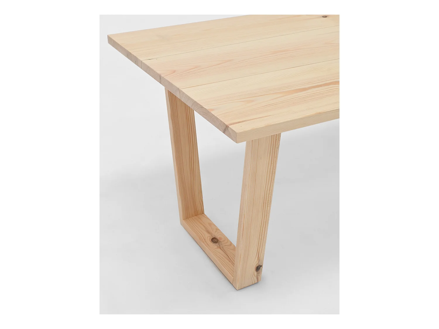 Tavolo basso rettangolare in legno massello in tono naturale 120x45cm - OYANE - DECOWOOD