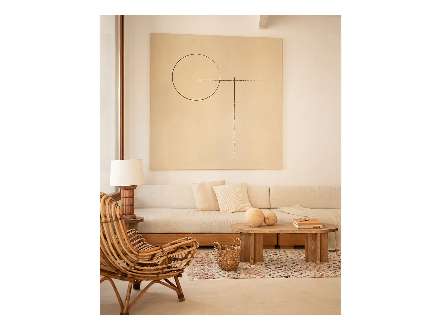 Tavolo basso ovale in legno massello in tono marrone 120x40cm - TOKYO - DECOWOOD