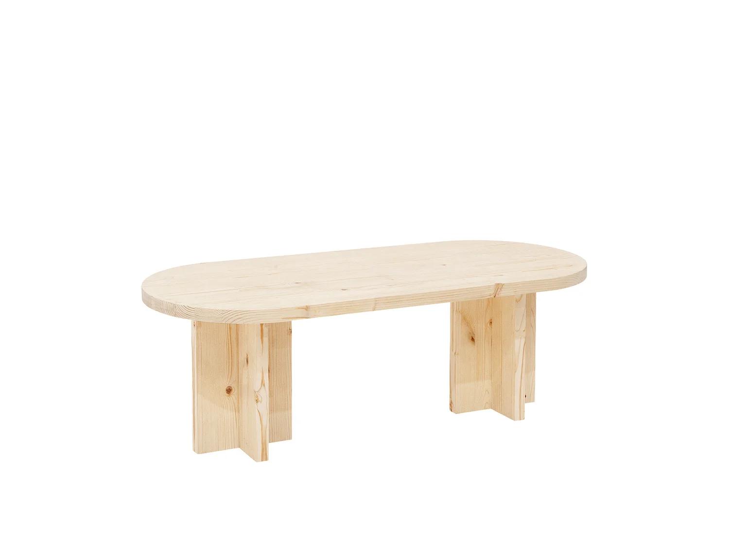 Table basse en bois de sapin naturelle 120x40cm - TOKYO - DECOWOOD