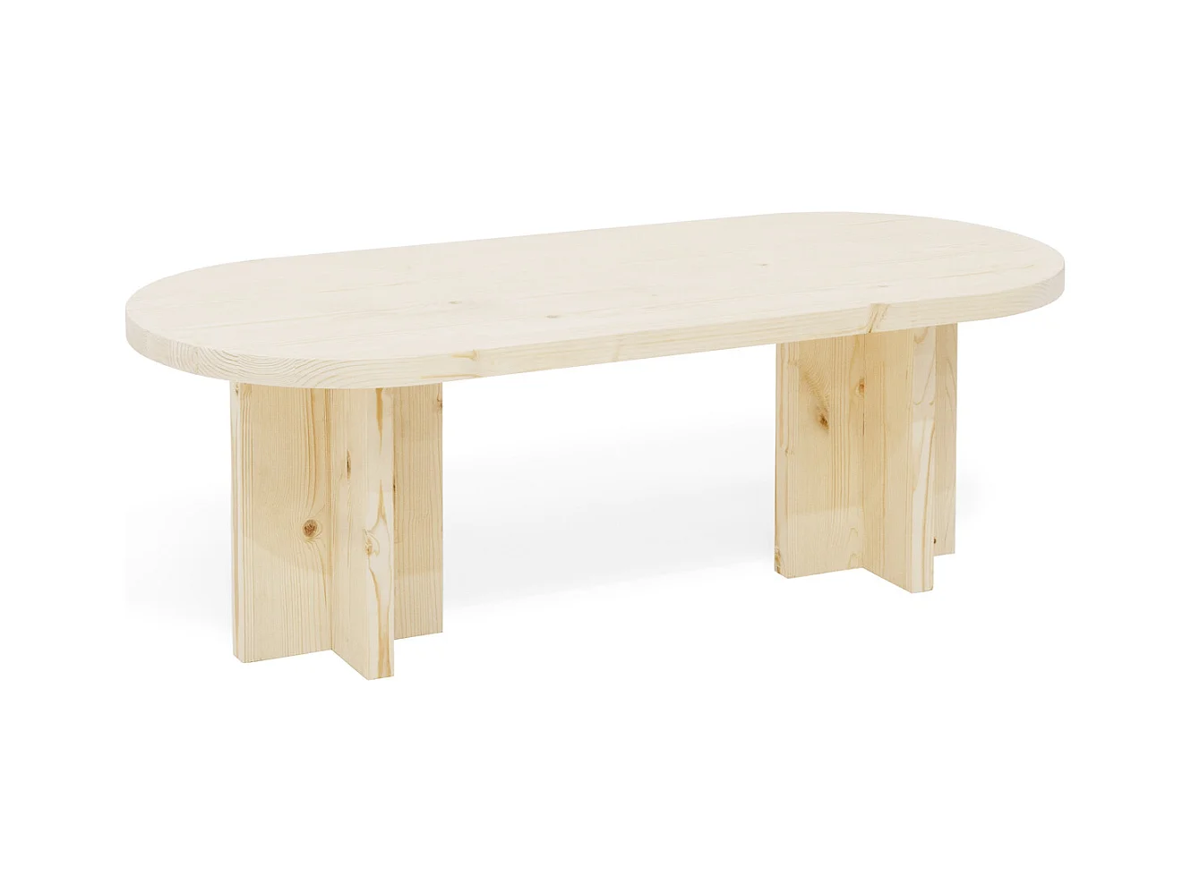 Table basse en bois de sapin naturelle 120x40cm - TOKYO - DECOWOOD