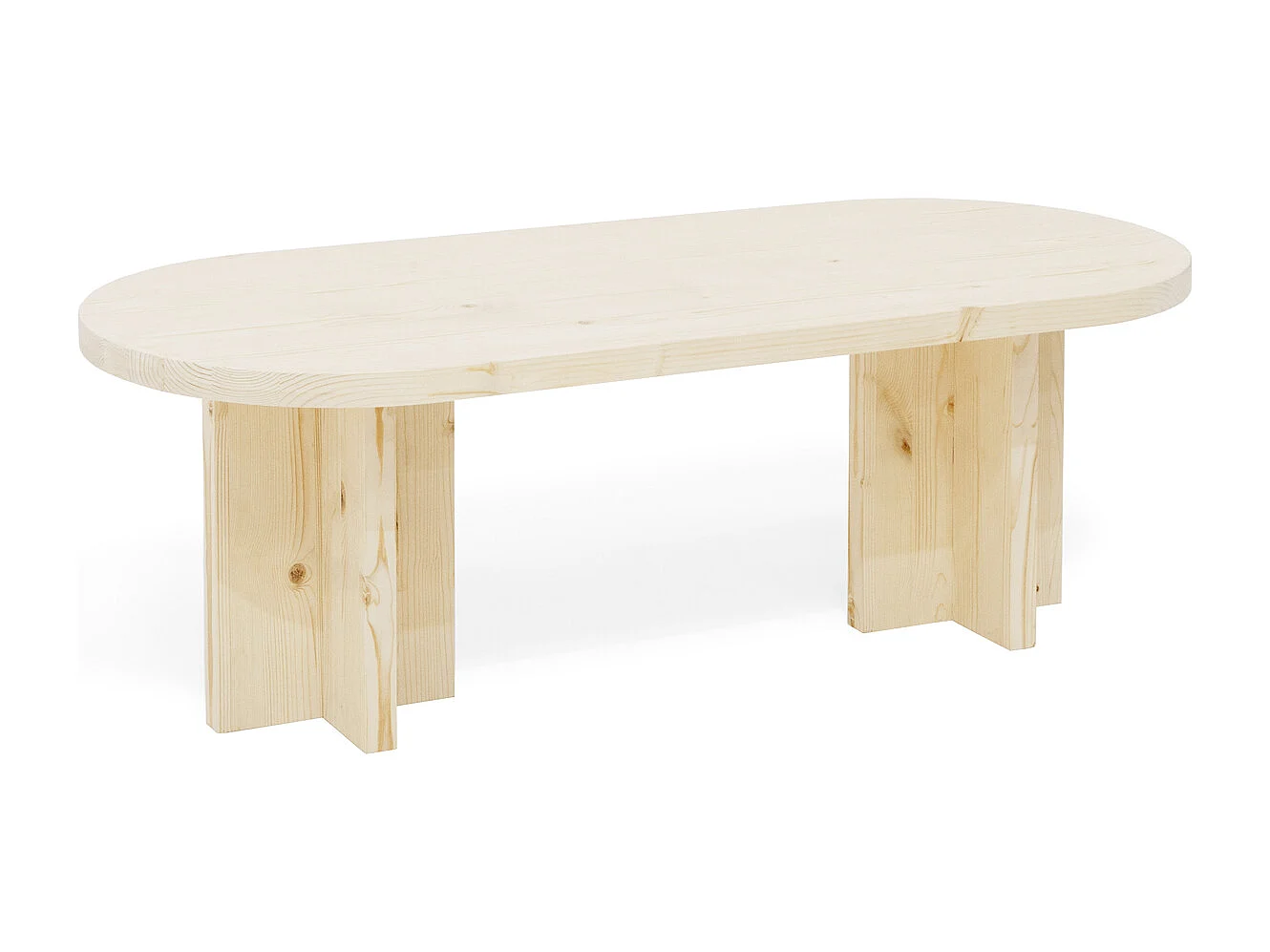 Table basse en bois de sapin naturelle 120x40cm - TOKYO - DECOWOOD