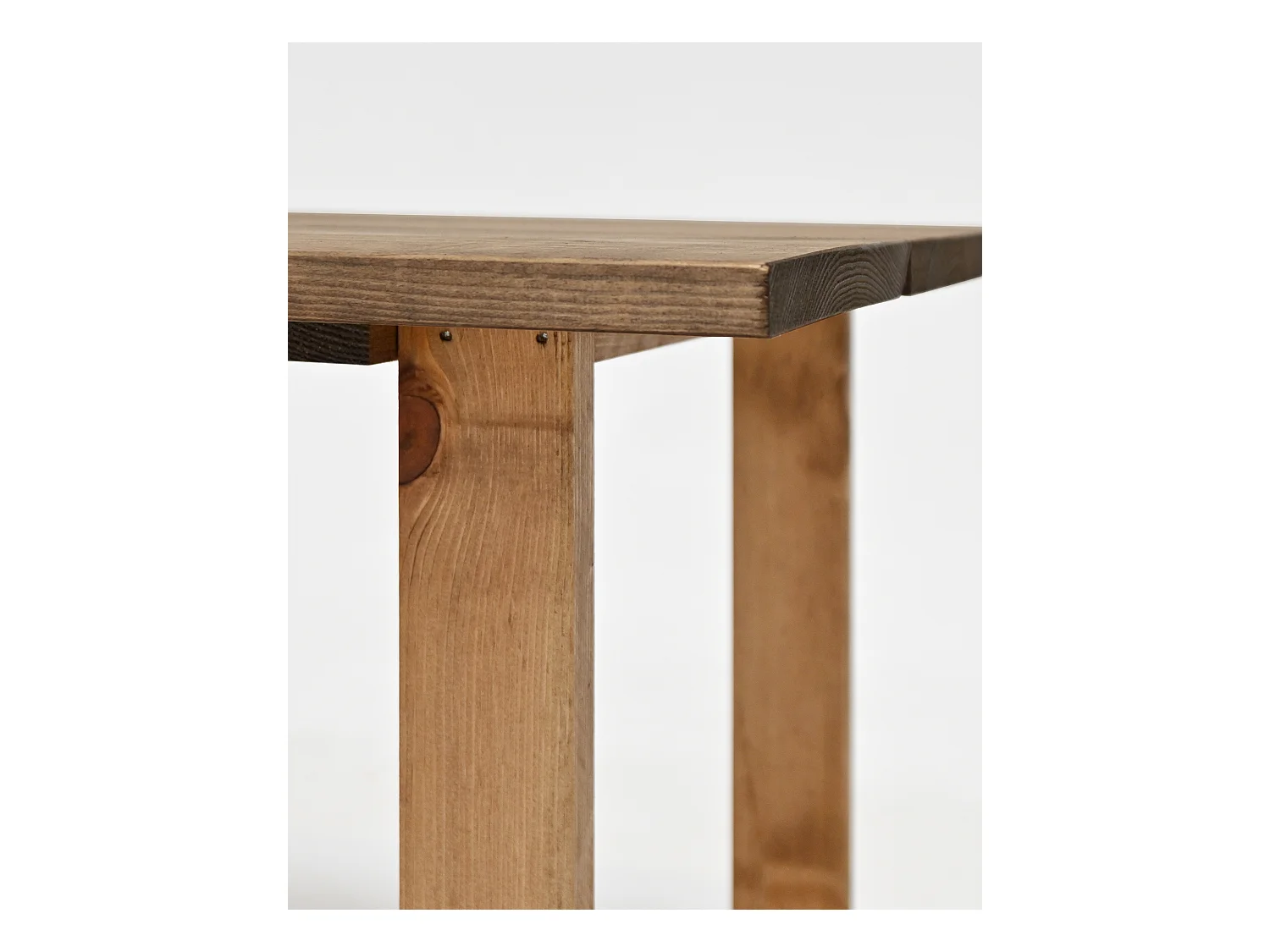 Tavolo basso rettangolare in legno massello in marrone  120x45cm - BIELSA - DECOWOOD