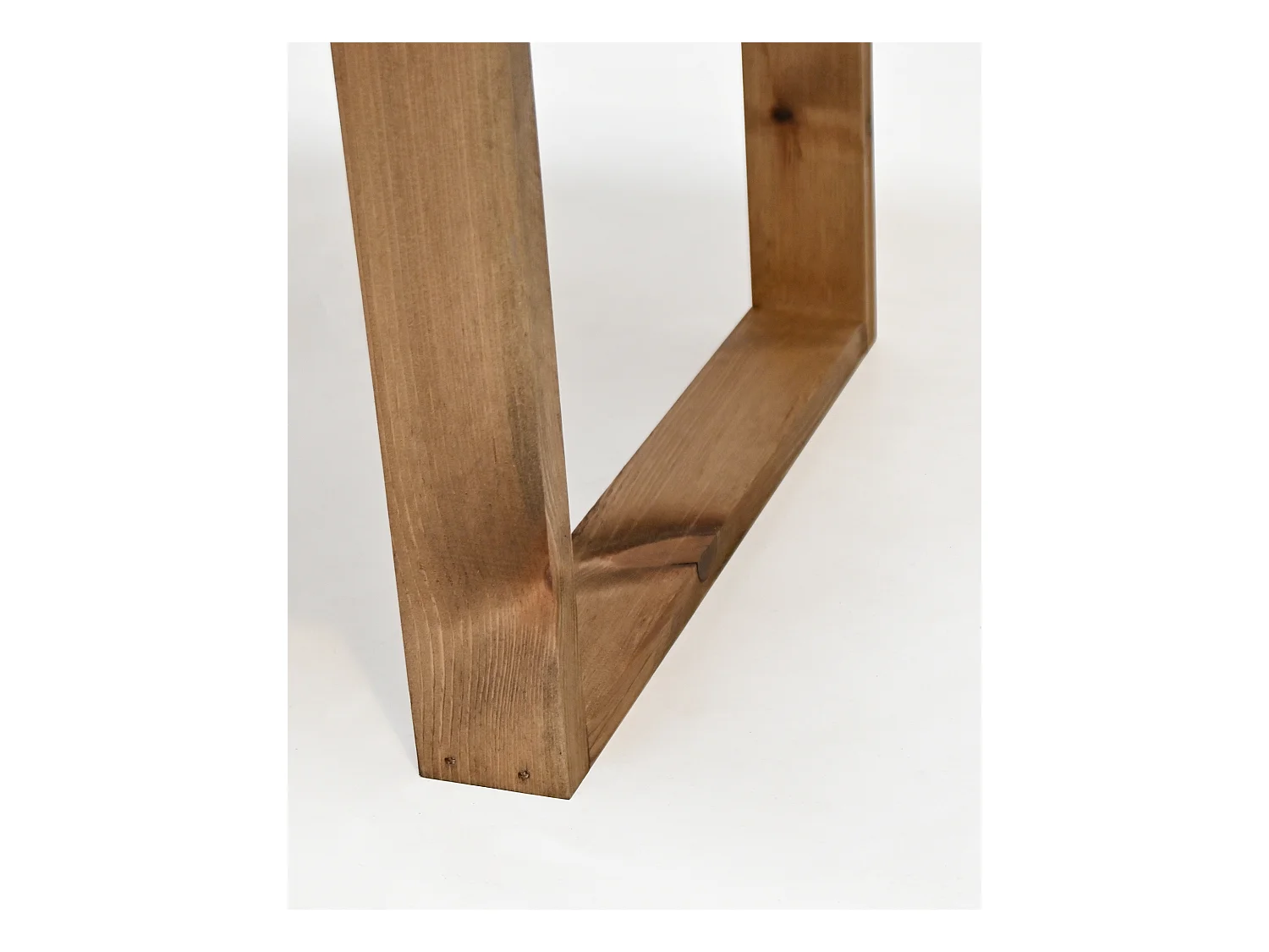 Tavolo basso rettangolare in legno massello in marrone  120x45cm - BIELSA - DECOWOOD