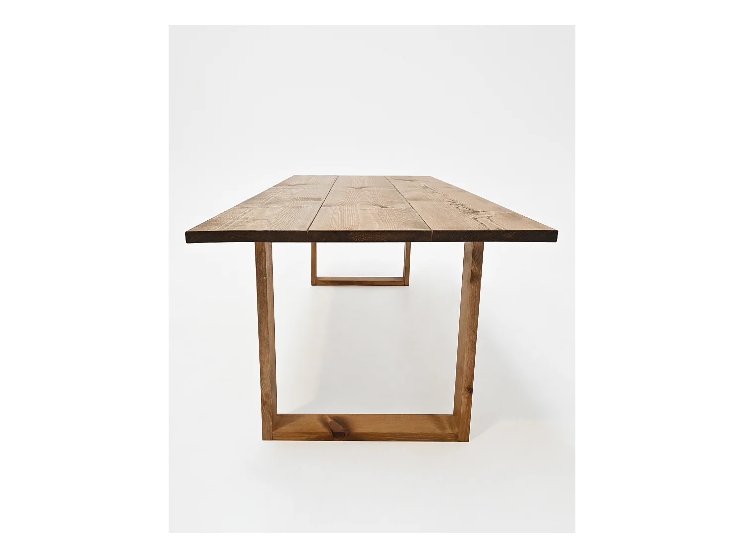 Tavolo basso rettangolare in legno massello in marrone  120x45cm - BIELSA - DECOWOOD