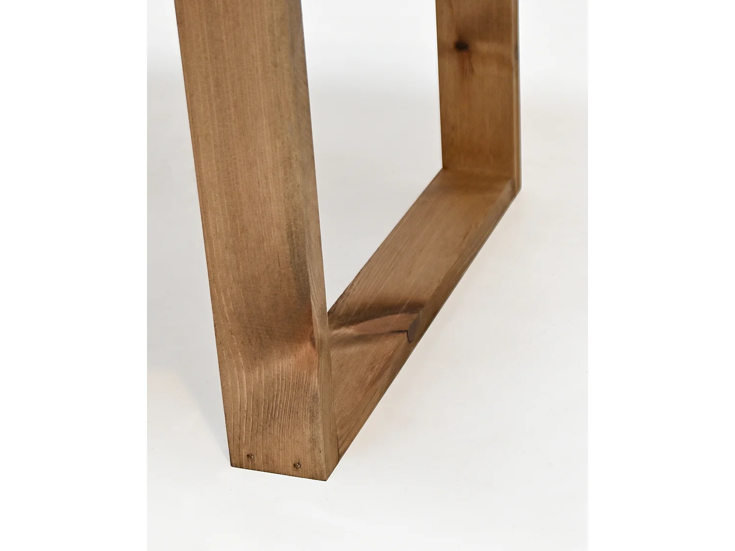 Table basse en bois de pin vieilli 120x45cm - BIELSA - DECOWOOD