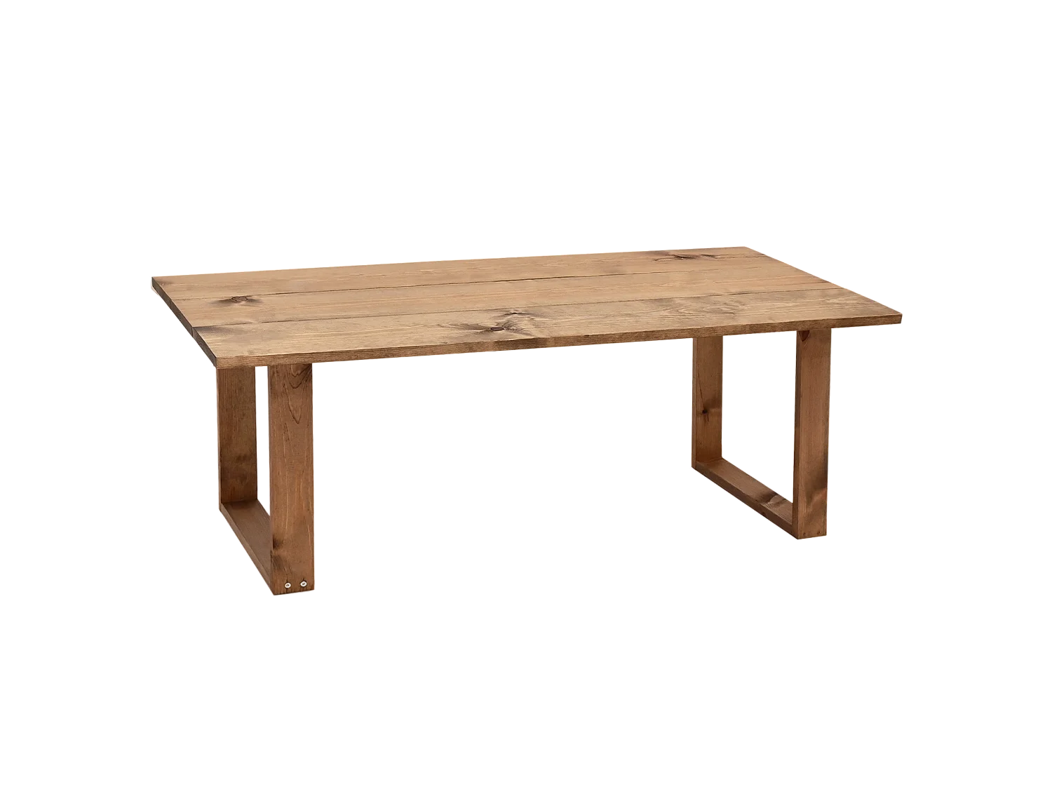 Tavolo basso rettangolare in legno massello in marrone  120x45cm - BIELSA - DECOWOOD