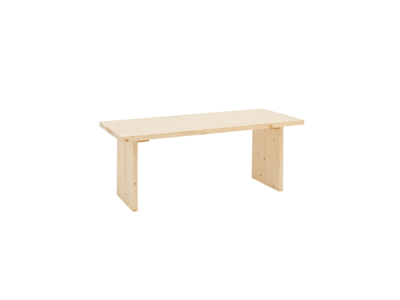 Table basse en bois de pin naturelle 120x47cm - FRIDA - DECOWOOD