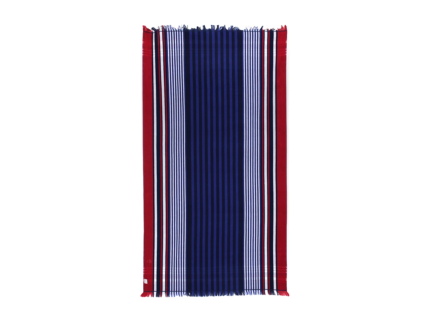 Fouta doublée éponge 100x180 cm CALADOR Multicolore rouge