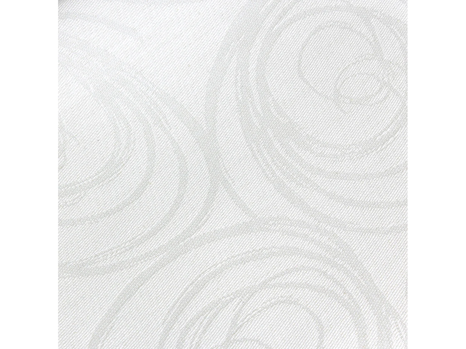 Nappe carrée 150x150 cm Jacquard coton SPIRALE blanc