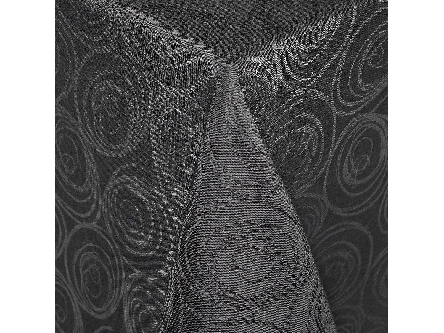 Nappe rectangle 150x250 cm Jacquard coton SPIRALE anthracite