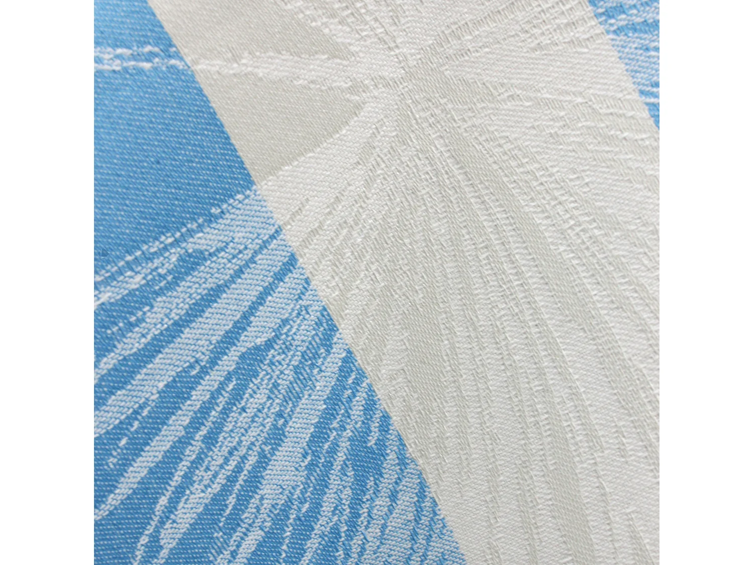 Nappe rectangle 150x250 cm PALMIER bleu lagon Jacquard coton + enduction acrylique