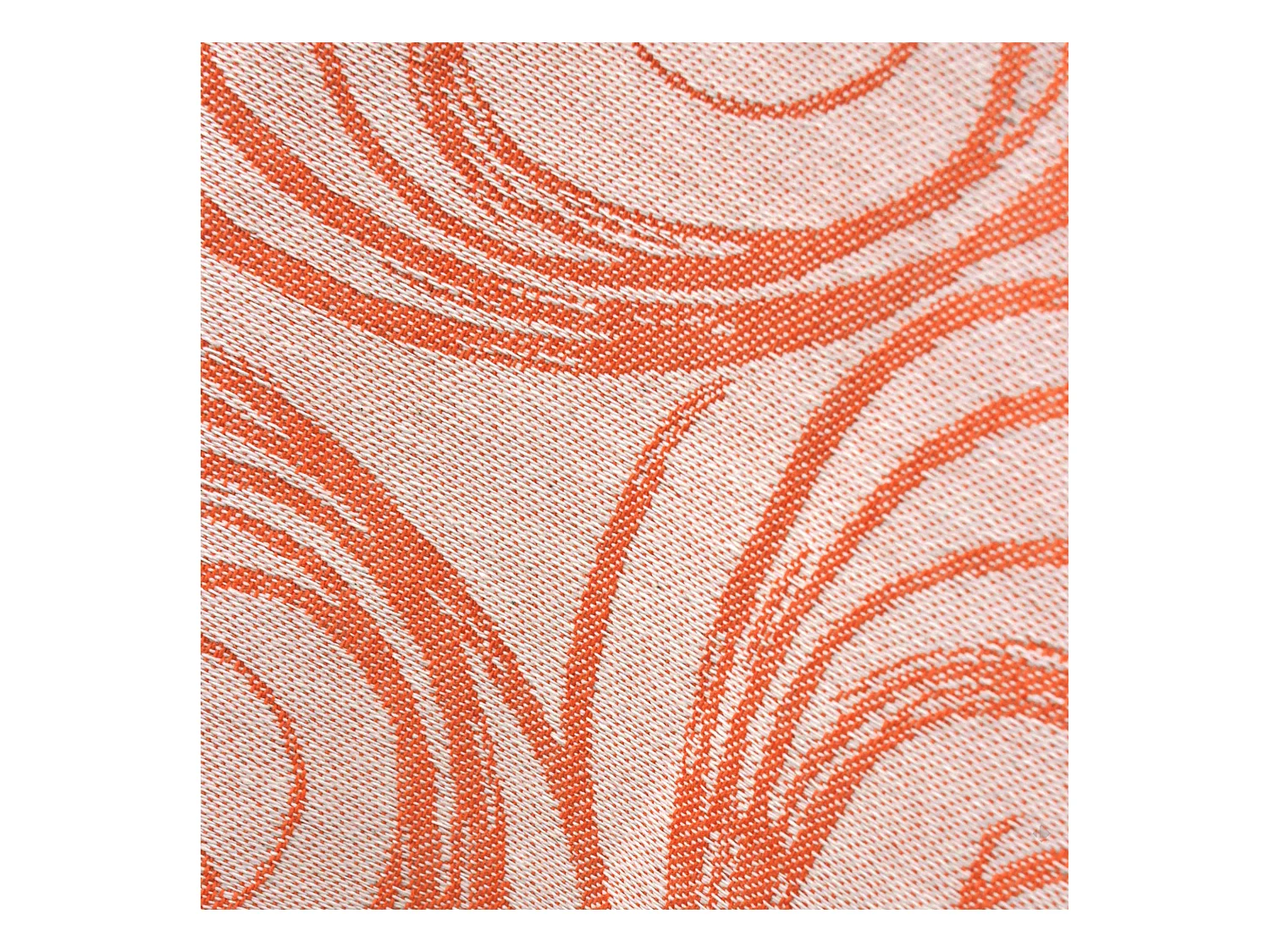 Nappe carrée 150x150 cm Jacquard coton SPIRALE orange papaye