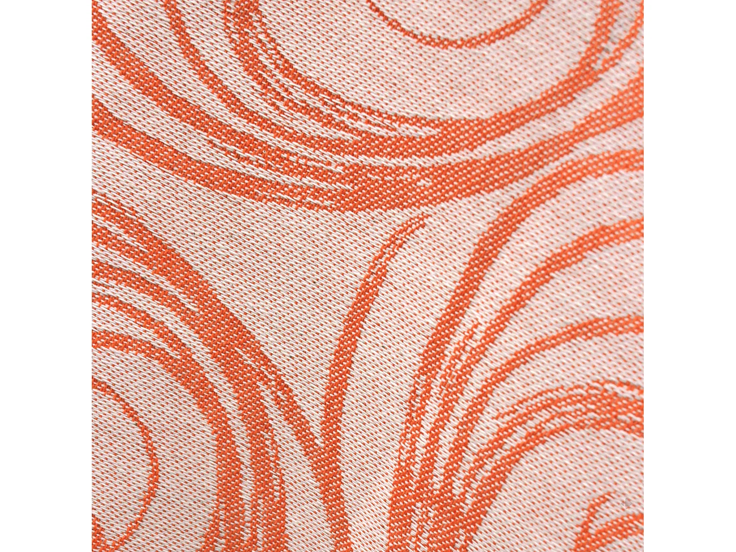 Nappe carrée 150x150 cm Jacquard coton SPIRALE orange papaye