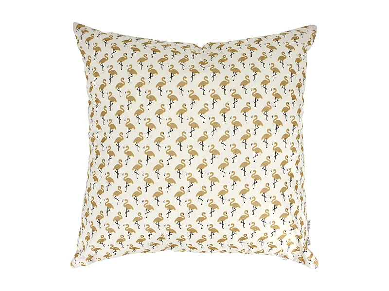 Housse de coussin 50x50 cm FLAMINGO Or