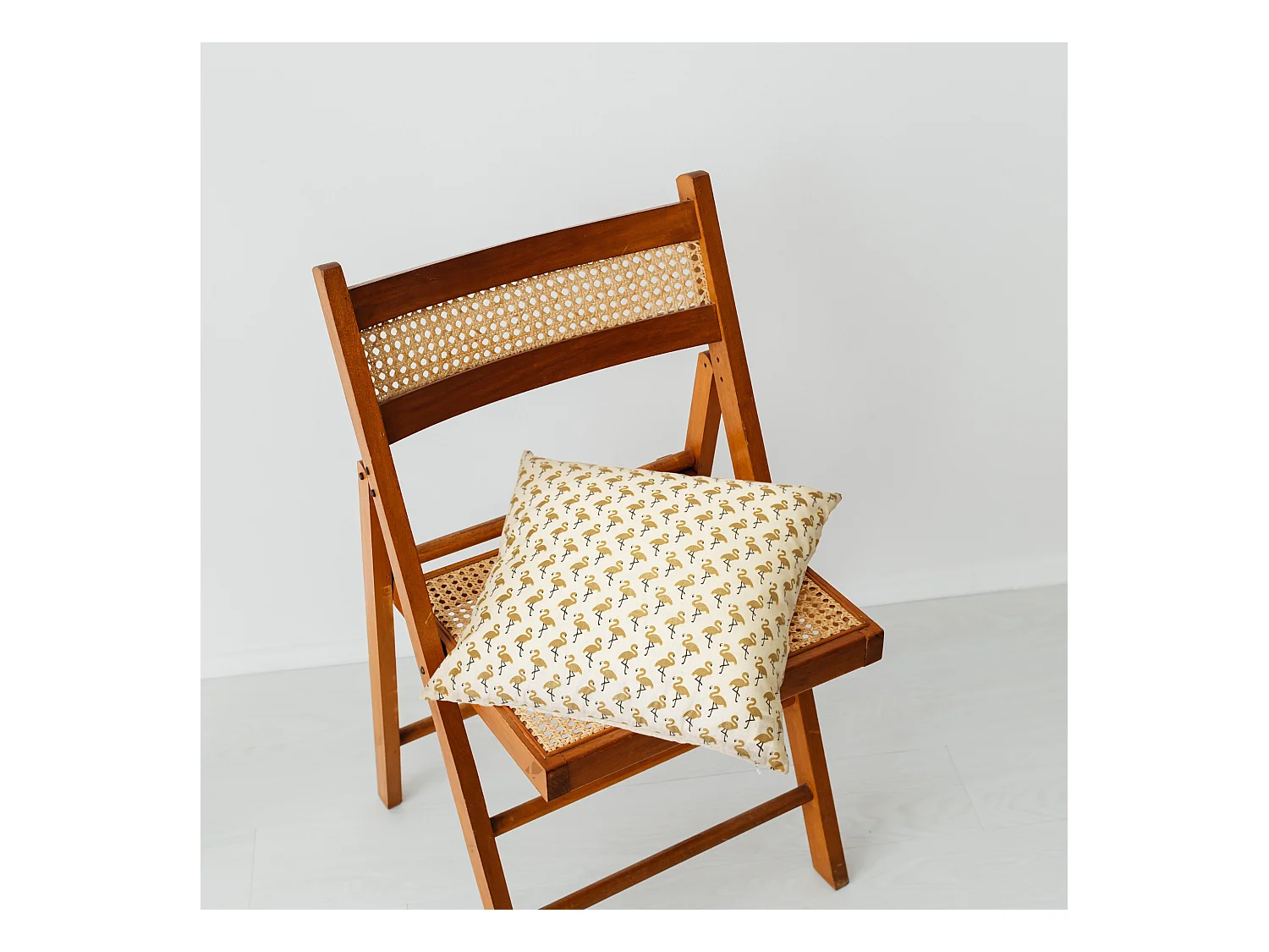 Housse de coussin 60x60 cm FLAMINGO Or