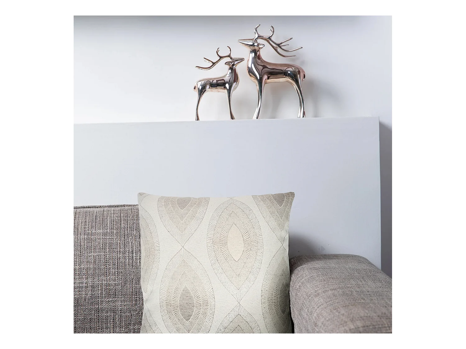 Housse de coussin 80x100 cm MAMA Ecru/Lin