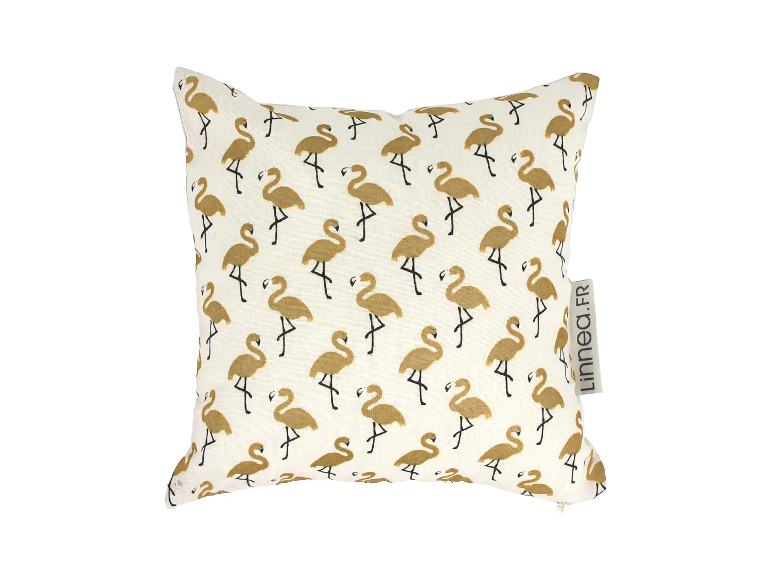 Housse de coussin 20x20 cm FLAMINGO Or