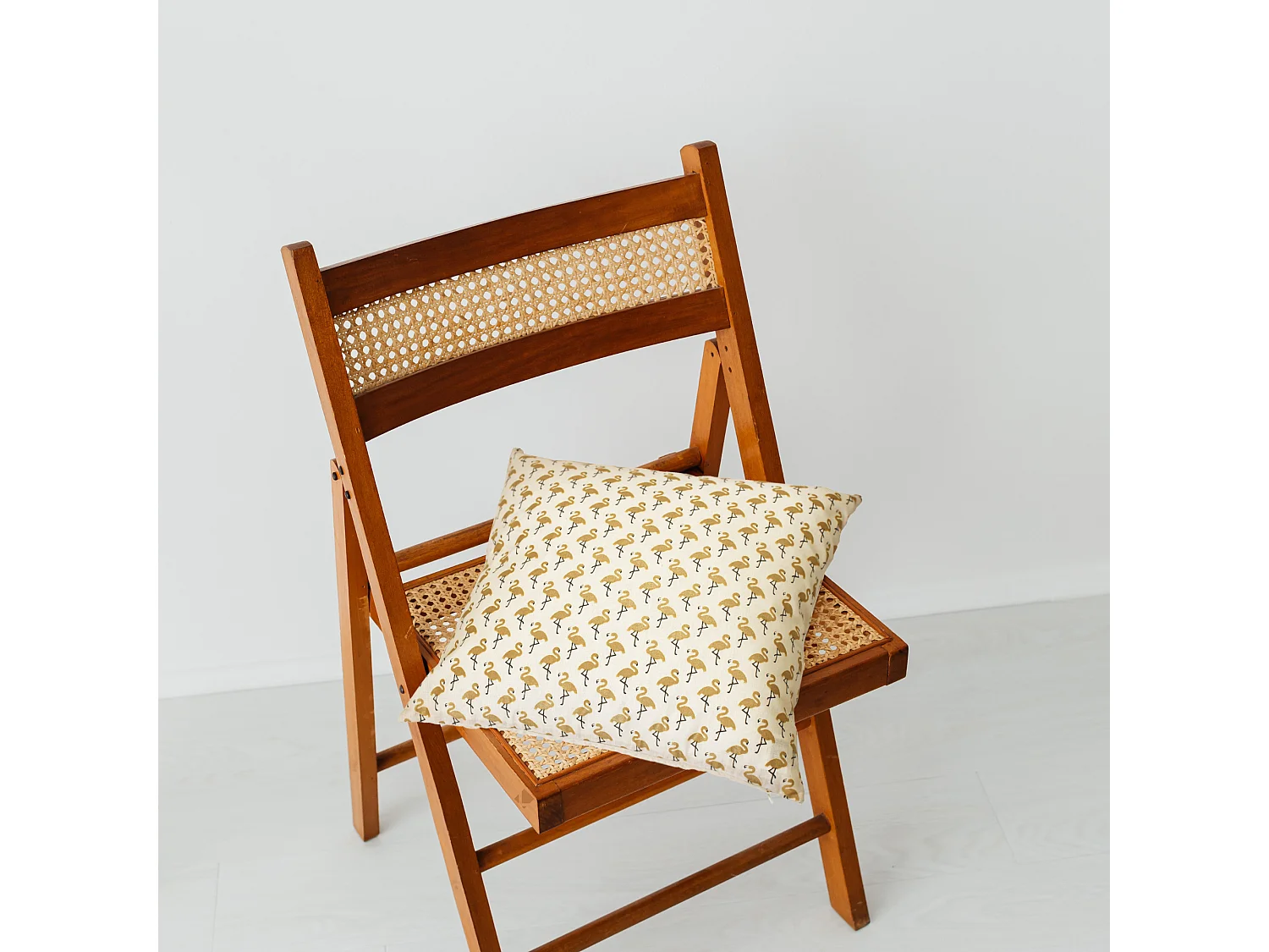 Housse de coussin 20x20 cm FLAMINGO Or