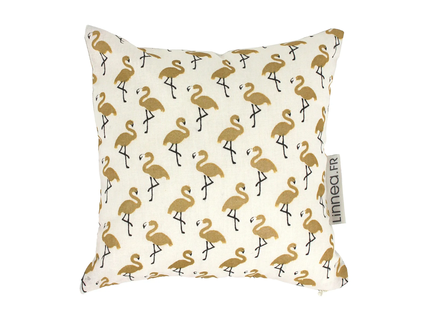 Housse de coussin 20x20 cm FLAMINGO Or