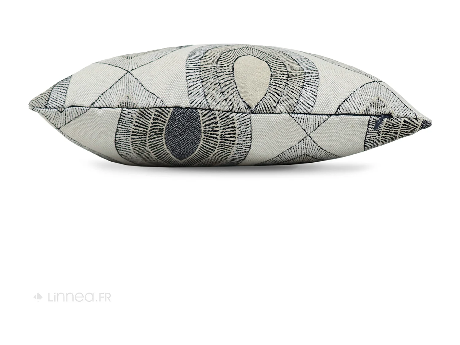 Housse de coussin 40x40 cm MAMA Lin/Noir