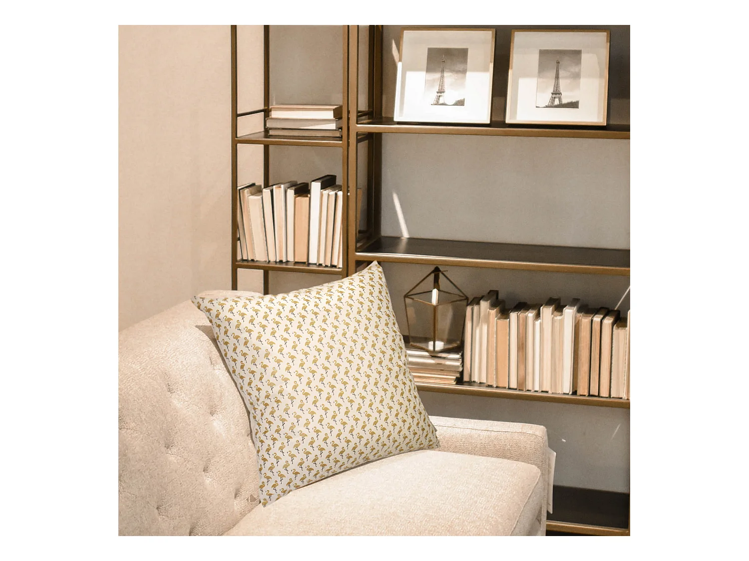 Housse de coussin 30X50 cm FLAMINGO Or