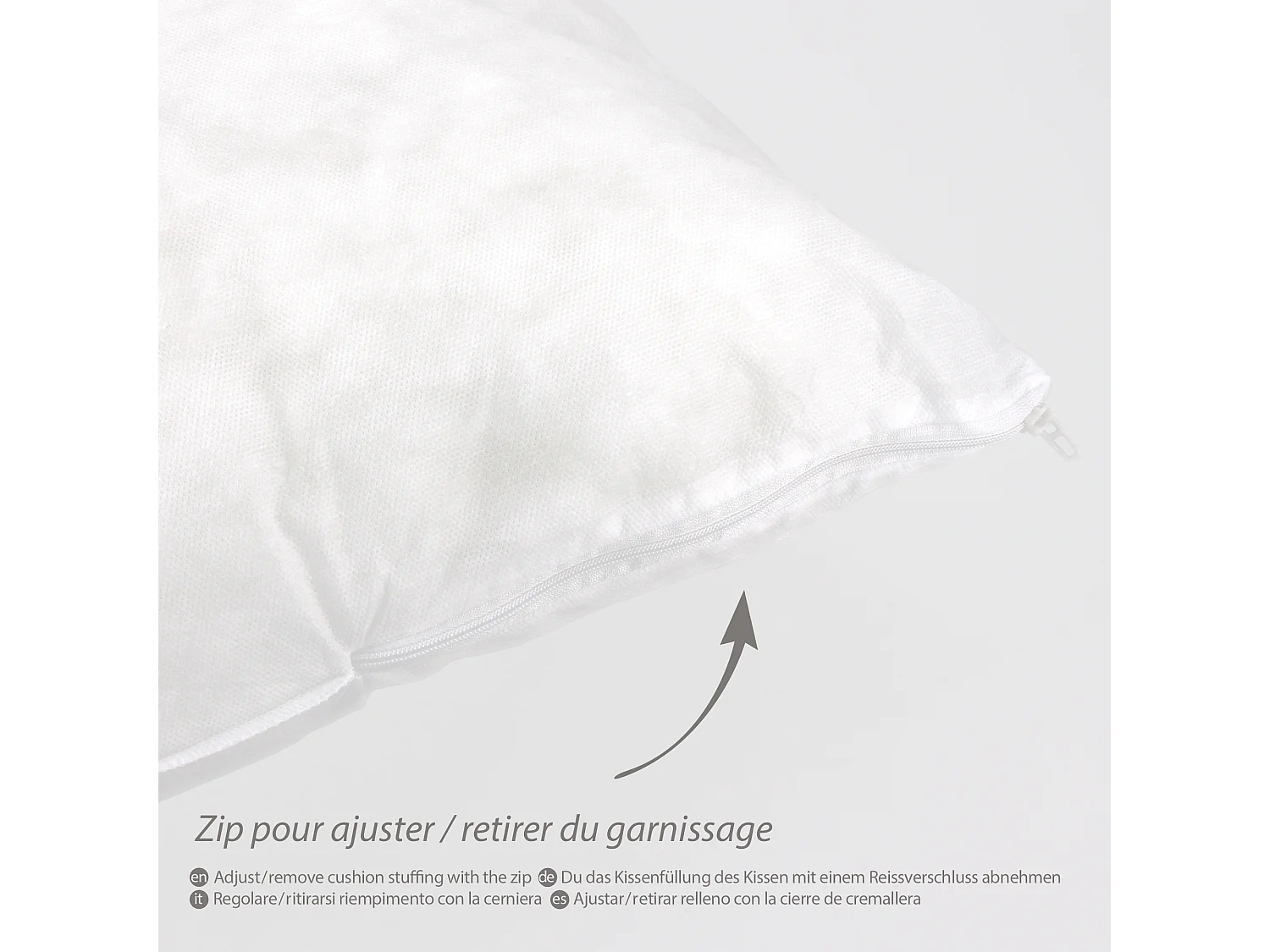 Coussin à recouvrir 30x50 cm garnissage Fibres polyester coussin Malin