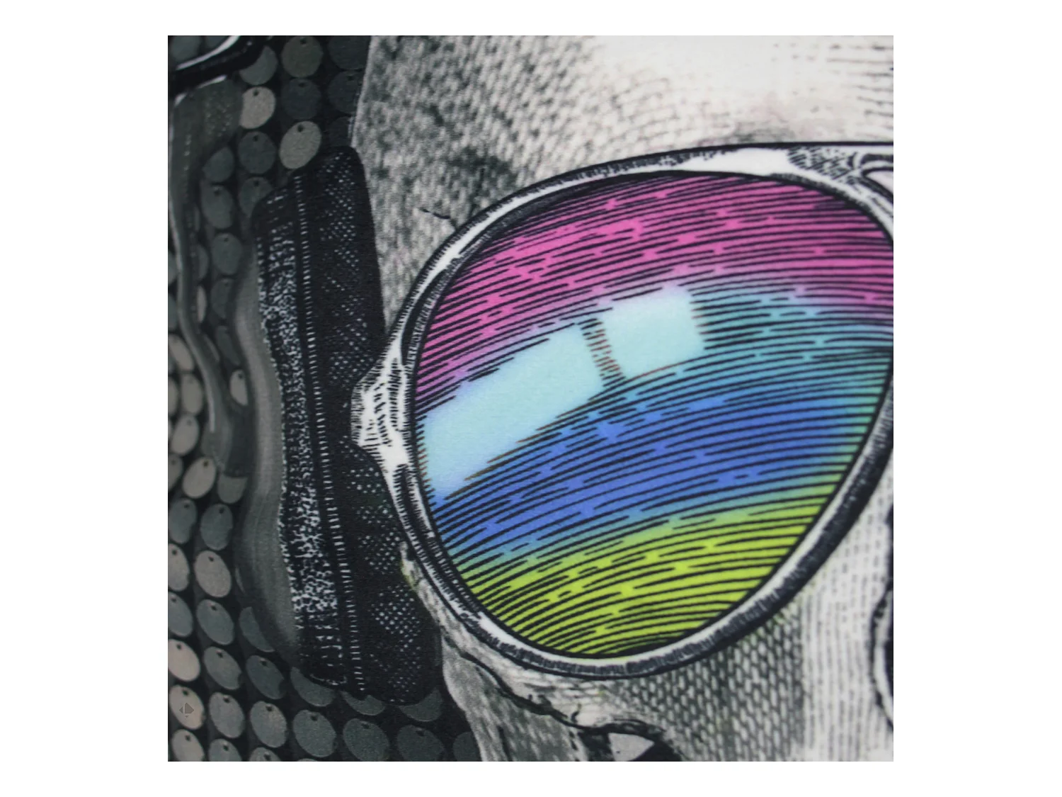 Housse de coussin 45x45 cm Tête de mort DJ disco