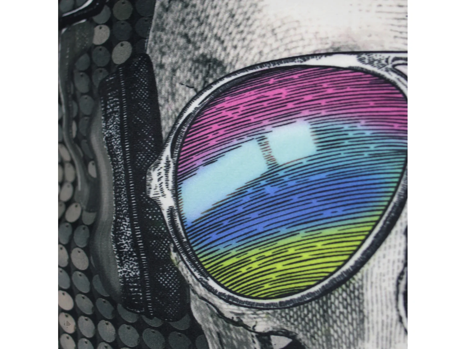 Housse de coussin 45x45 cm Tête de mort DJ disco