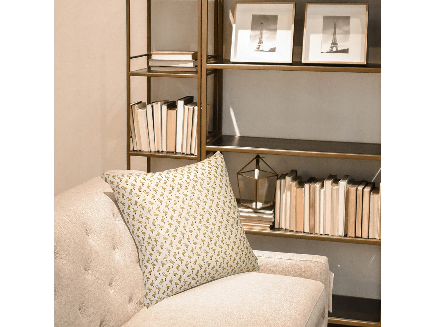 Housse de coussin 40x60 cm FLAMINGO Or