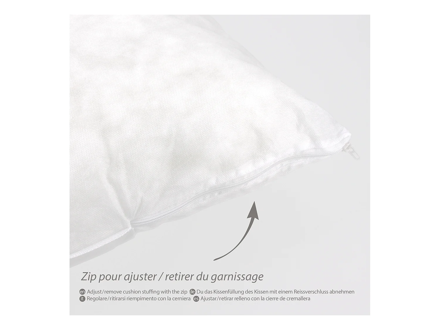 Coussin à recouvrir 50x50 cm garnissage Fibres polyester coussin Malin